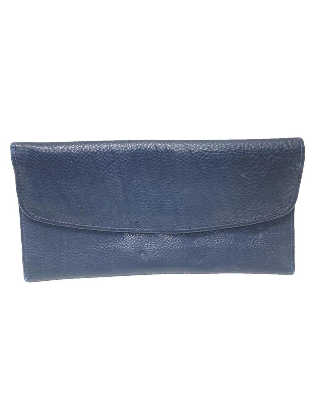 Sarah Coventry Wallet Vintage Navy Blue Soft Leather - as is